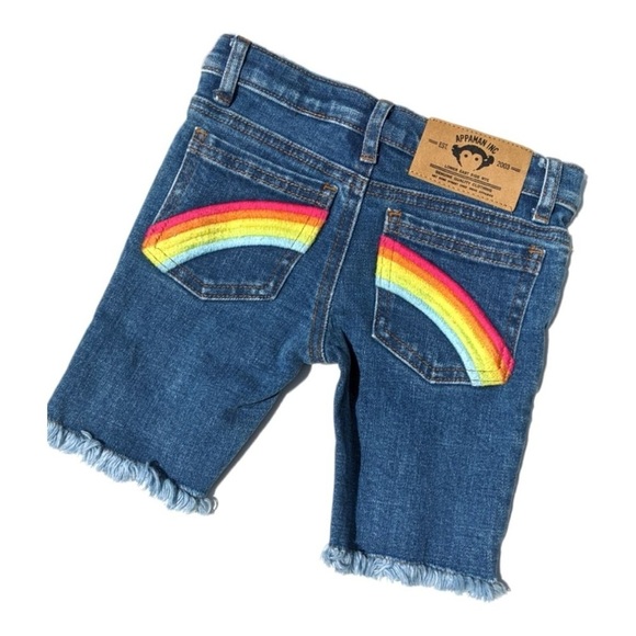 Appaman Blue Denim Shorts with Rainbow Pockets - Picture 3 of 3